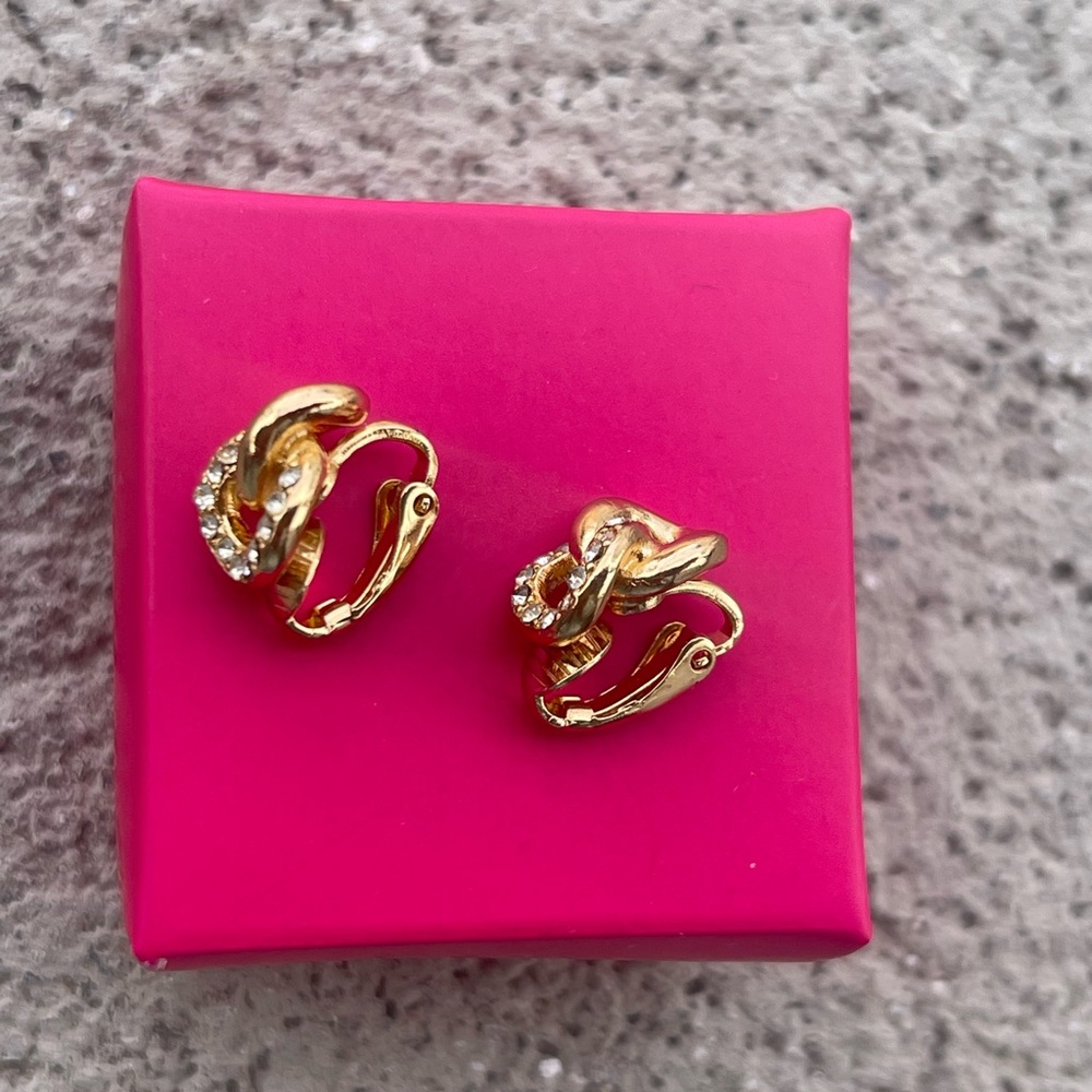 Gold and Silver Knot Christian Dior Earrings